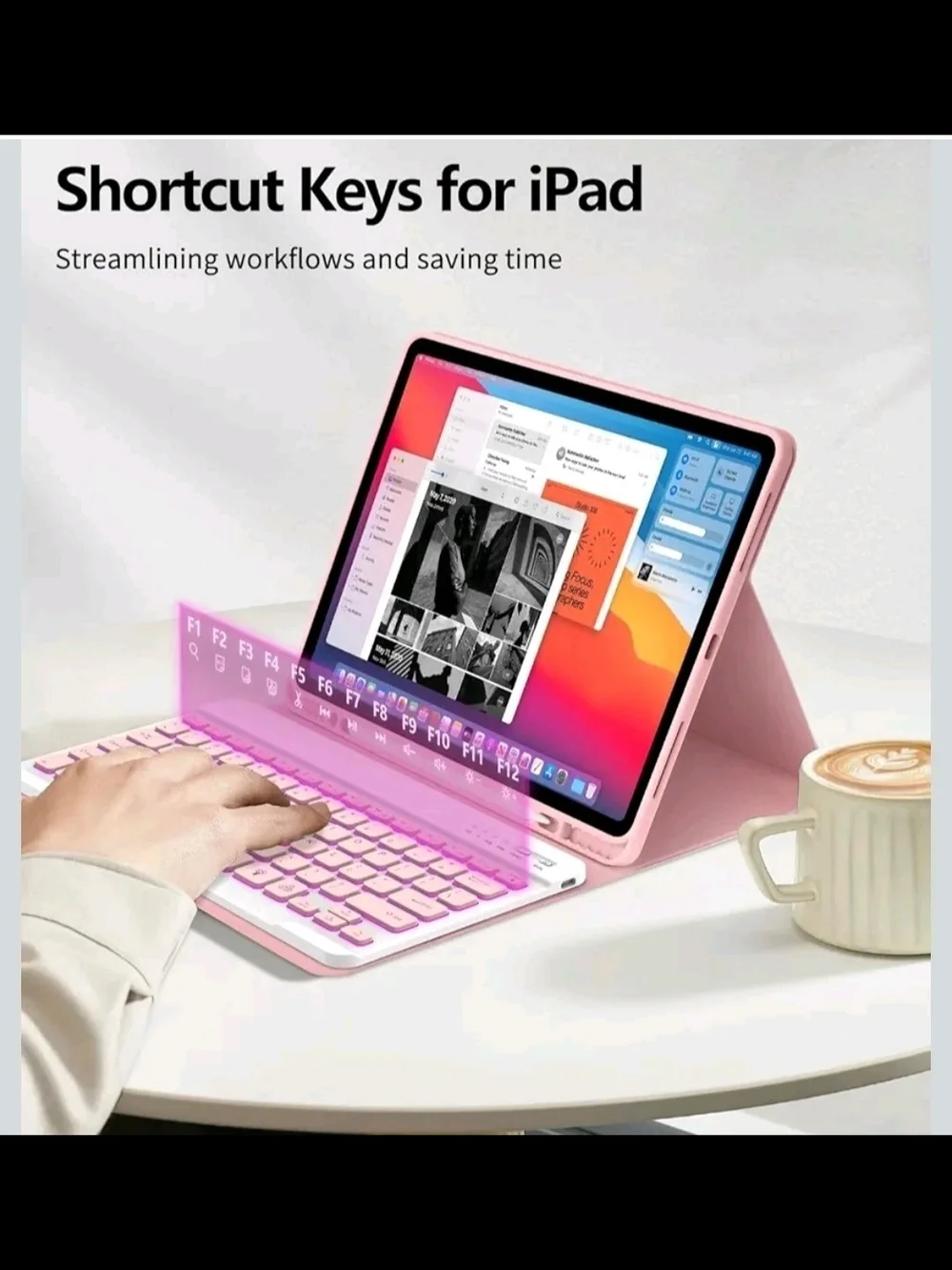 COO for iPad Air 13 Inch Case Keyboard (M4/M3/M2, 2026/2025/2024), Keyboard Case